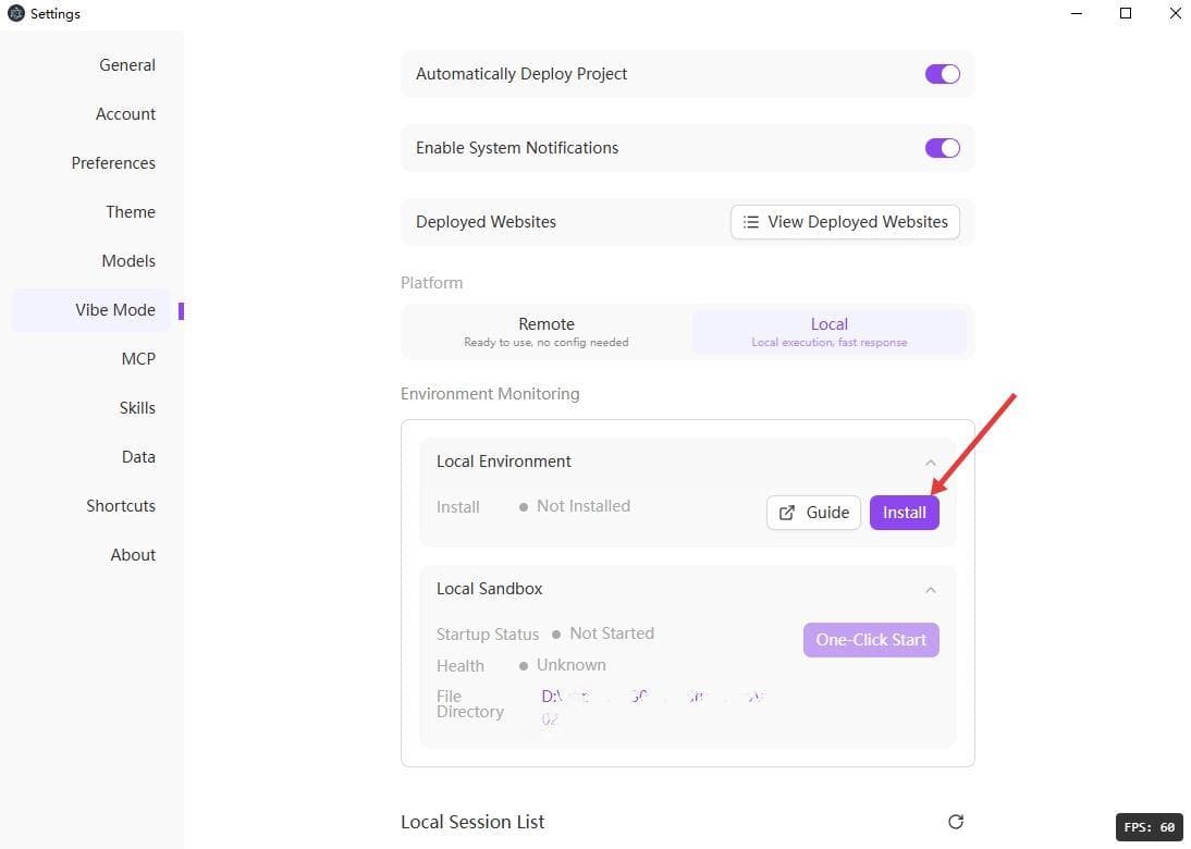 One-Click Install Local Environment