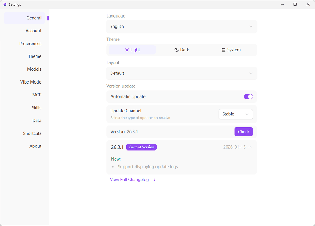 General Settings | 302 AI Studio