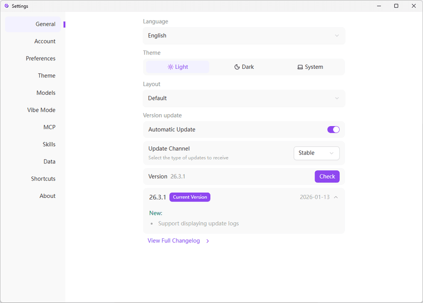 General Settings | 302 AI Studio